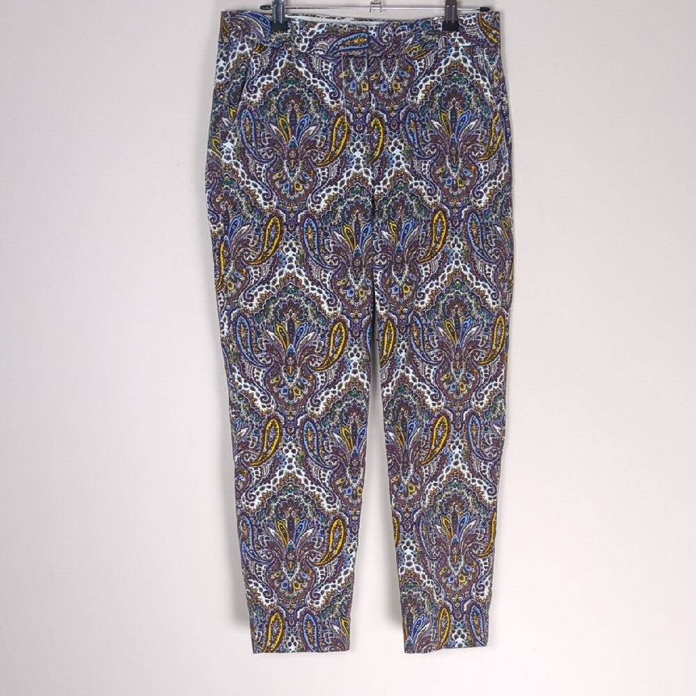 āJ. Crew Factory City Fit Skimmer Pants in Sovereign Paisley - Size 2